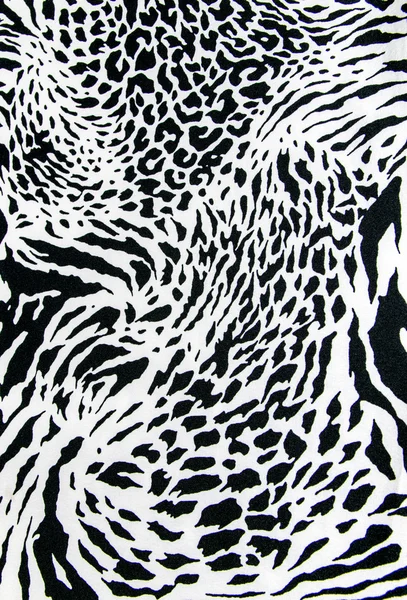 Texture of print fabric striped zebra and leopard for background — Stock Photo, Image