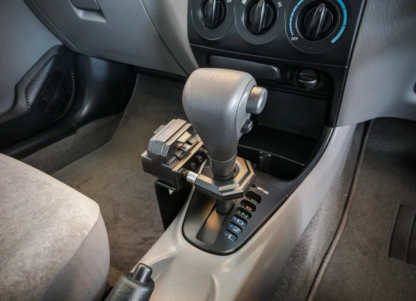 Iron lock on automatic gear shift — Stock Photo, Image