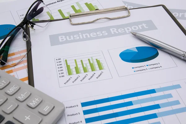 Rachunkowości, sprawozdanie biznes — Zdjęcie stockowe