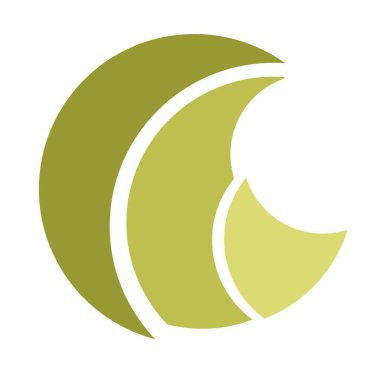 şekil sarı daire logosu soyut düz tasarım modern biçim çizimi