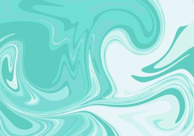 mavi aqua menthe water fluid face artistik psychedelic style background illustration
