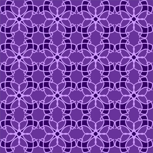 Violet Magenta Violet Lavande Mandala Floral Créatif Sans Couture Motif — Image vectorielle