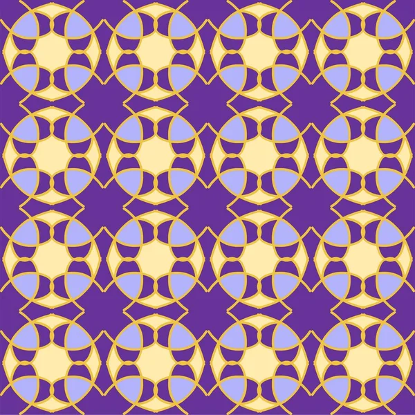 Jaune Violet Magenta Violet Lavande Mandala Motif Sans Couture Floral — Image vectorielle