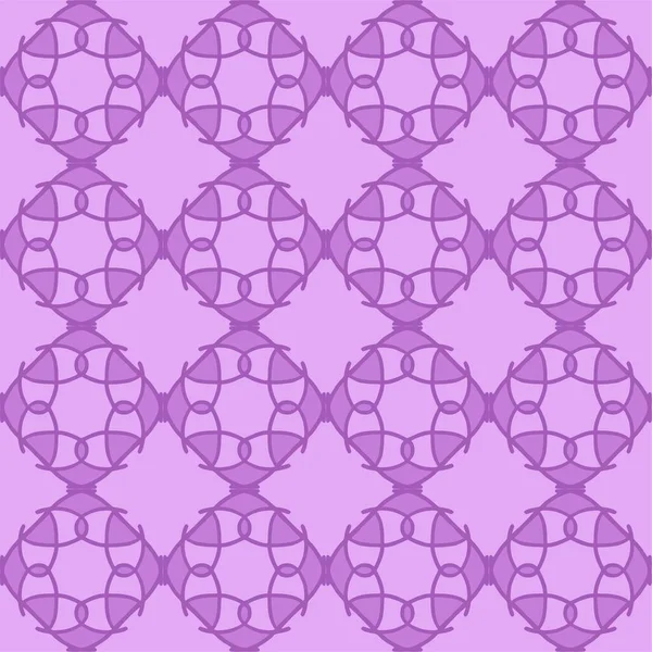 Roxo Magenta Violeta Lavanda Mandala Floral Criativo Sem Costura Padrão — Vetor de Stock