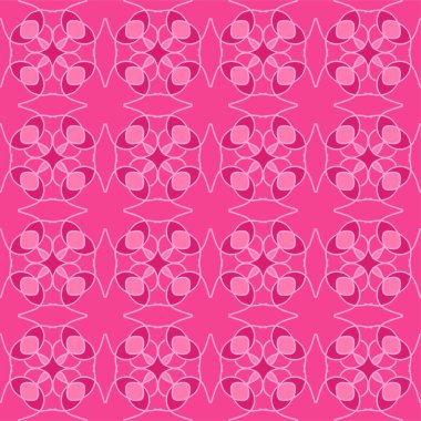 Pembe eflatun şeftali, gül, mandala, dikişsiz, çiçeksiz, eski, düz dizayn, arka plan çizimi.