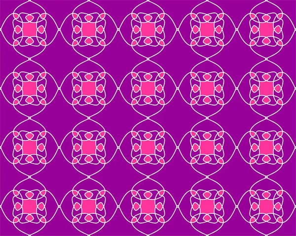 Lila Magenta Violett Lavendel Mandala Floral Kreativ Nahtlose Muster Design — Stockvektor