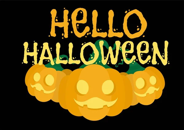 Halloween Calabaza Naranja Feliz Dibujos Animados Doodle Diseño Vector Ilustración — Vector de stock