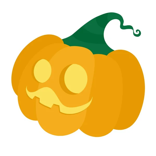 Halloween Calabaza Naranja Feliz Dibujos Animados Doodle Diseño Vector Ilustración — Vector de stock