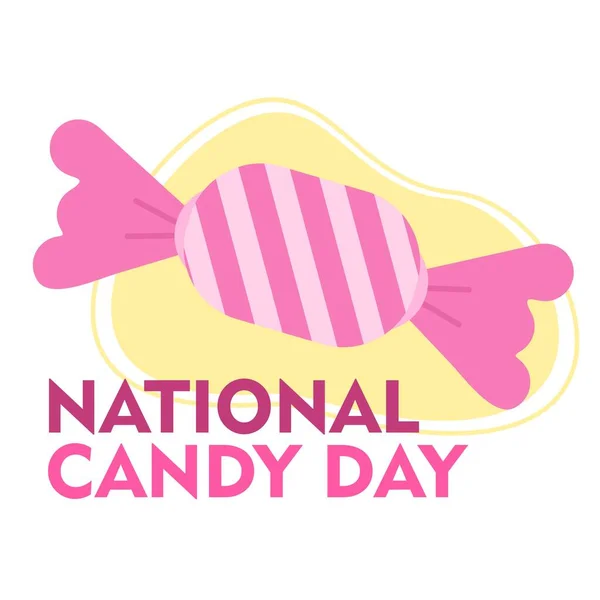 Εθνική Γλυκιά Καραμέλα Ημέρα Κινουμένων Σχεδίων Ιδέα Σχέδιο Διάνυσμα Εικονογράφηση — Διανυσματικό Αρχείο