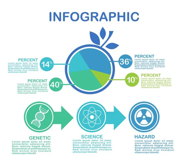 Visualización Datos Empresariales Proceso Gráfico Elementos Abstractos Del Gráfico Diagrama — Archivo Imágenes Vectoriales