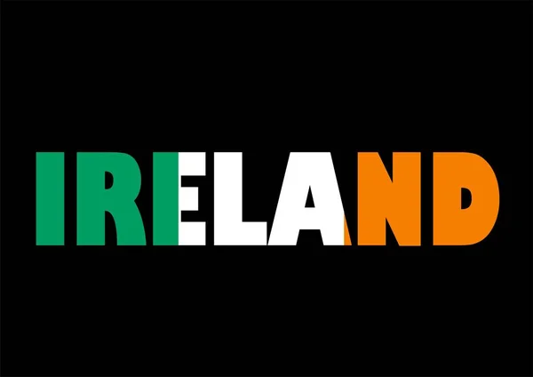 World Flag Letter Ireland Flat Design Style Vector Illustration — Stock Vector