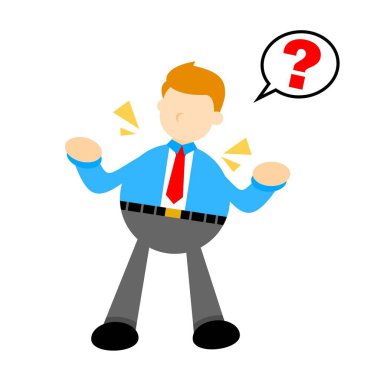 İşçi, karikatür karikatür karalama düz tasarım tasarım çizimi illüstrasyonunu soruyor 