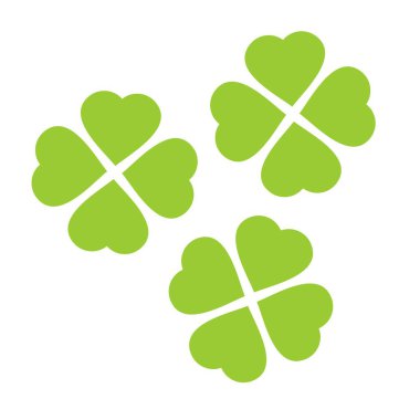 Yeşil leprikon şanslı yonca yaprağı karikatür düz tasarım tasarım tarzı illüstrasyon