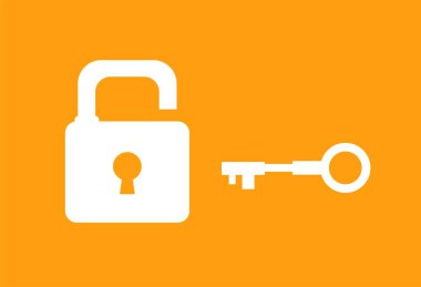 sarı tuş ve karikatür karalama düz tasarım vektör çizimi