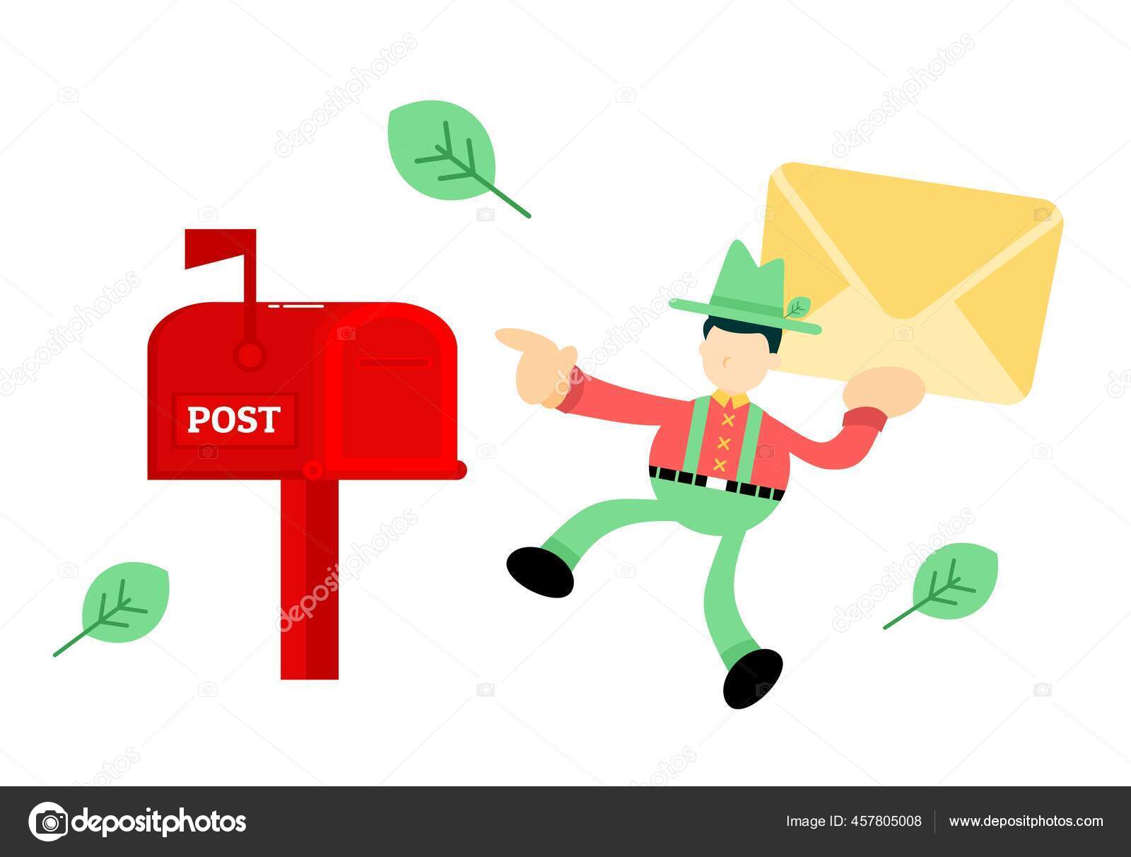 Agricultor Hombre Agricultura Buzon Correo Dibujos Animados Doodle Diseno Plano Vector Grafico Vectorial C Albiardika Gmail Com Imagen 457805008