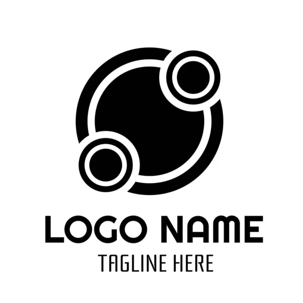 Derece Çember Modern Soyut Monogram Logo Konsept Tasarım Illüstrasyonu — Stok Vektör