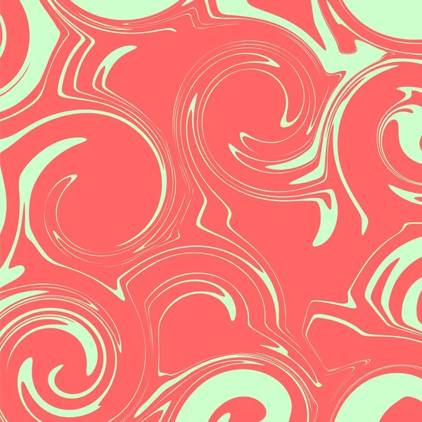 Grün Rot Farbe Psychedelisch Flüssig Kunst Abstrakt Hintergrund Konzept Design — Stockvektor