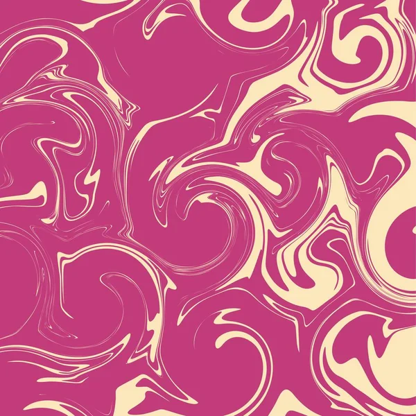 紫紫黄サイケデリック流体芸術抽象的背景概念設計ベクトルイラスト — ストックベクタ