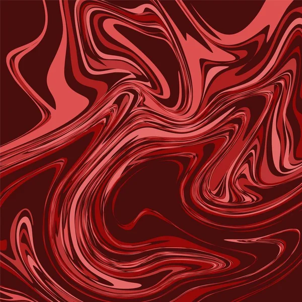 赤い色サイケデリック流体芸術抽象的背景概念図ベクトル図 — ストックベクタ