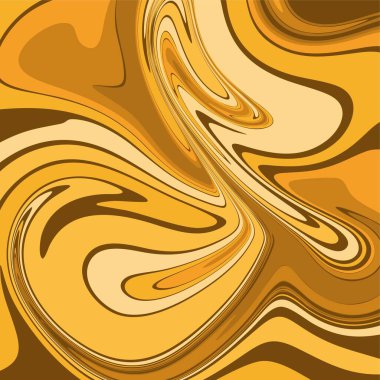 turuncu renkli psikedelik sıvı sanat soyut arkaplan tasarım vektör çizimi