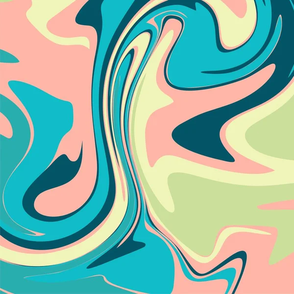 Bleu Rouge Vert Couleur Psychédélique Fluide Art Abstrait Fond Concept — Image vectorielle