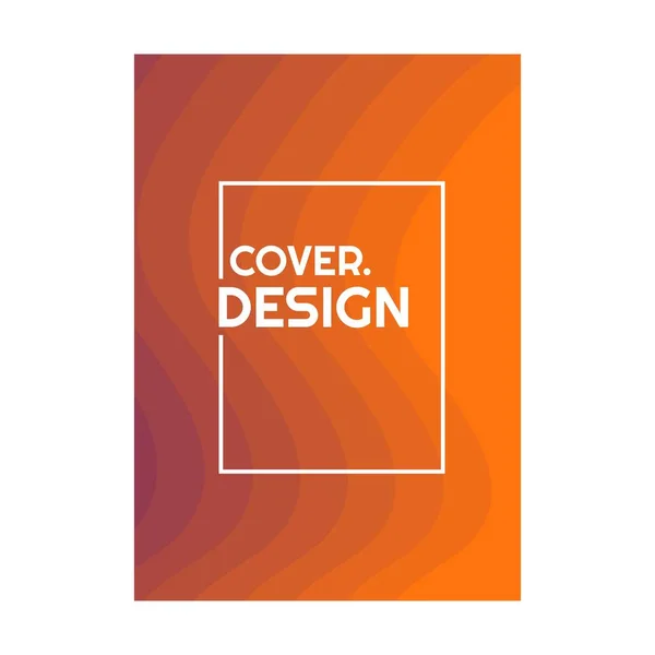Colorido Amarillo Naranja Gradiente Medio Tono Simple Retrato Cubierta Diseño — Vector de stock