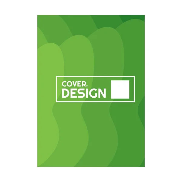 Színes Zöld Féltónus Gradiens Egyszerű Portréfedél Design Vektor Illusztráció — Stock Vector
