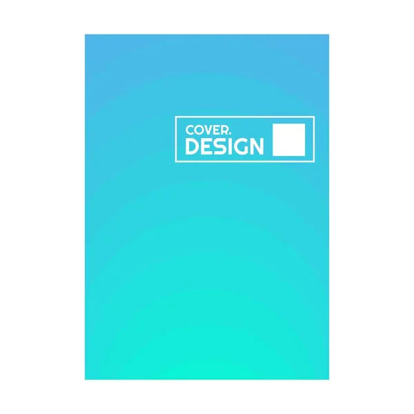 Színes Kék Víz Féltónusú Gradiens Egyszerű Portréfedél Design Vektor Illusztráció — Stock Vector