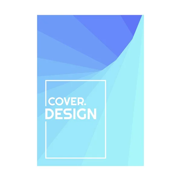 Színes Kék Víz Féltónusú Gradiens Egyszerű Portréfedél Design Vektor Illusztráció — Stock Vector