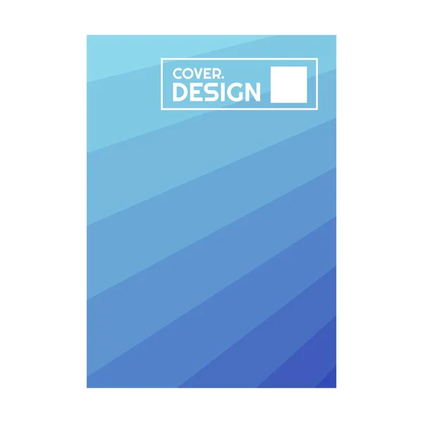 Barevná Modrá Voda Polotón Gradient Jednoduchý Portrét Kryt Design Vektorové — Stockový vektor
