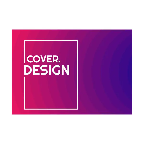 Colorful Violet Pink Red Halftone Gradient Simple Landscape Cover Design — Stock Vector