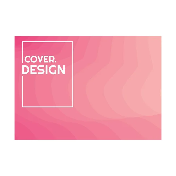 Colorido Rosa Suave Gradiente Medio Tono Simple Paisaje Cubierta Diseño — Vector de stock
