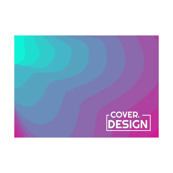 Coloré Violet Violet Bleu Dégradé Demi Teinte Simple Paysage Couverture — Image vectorielle