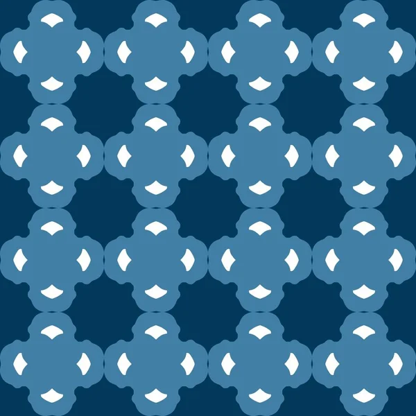 青いターコイズアクアメンズマンダラアートシームレスなパターン花の創造的なデザインの背景ベクトルイラスト — ストックベクタ