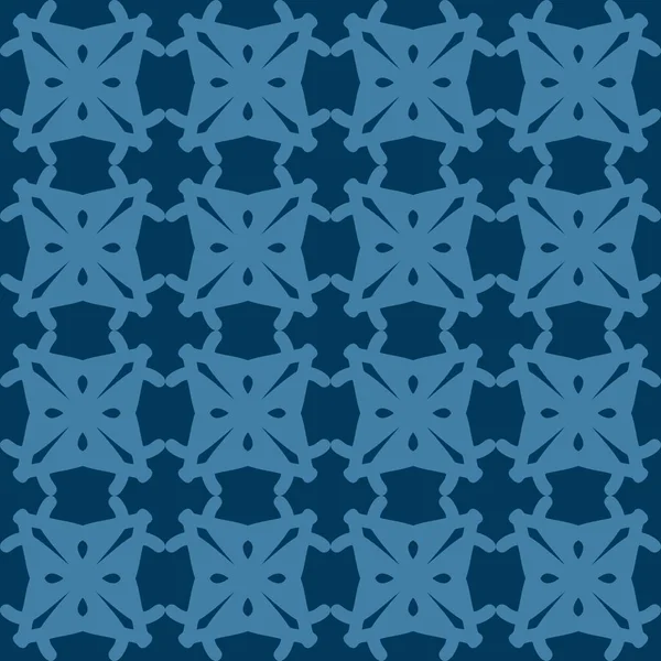 Azul Turquesa Aqua Menthe Mandala Arte Patrón Sin Costuras Floral — Vector de stock