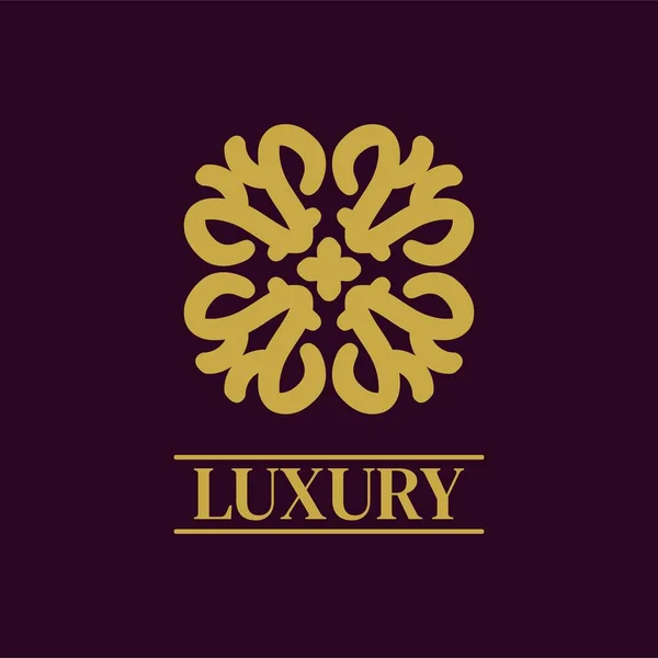 Mandala Geometrisches Ornament Logo Elegantes Premium Icon Vektor Design — Stockvektor