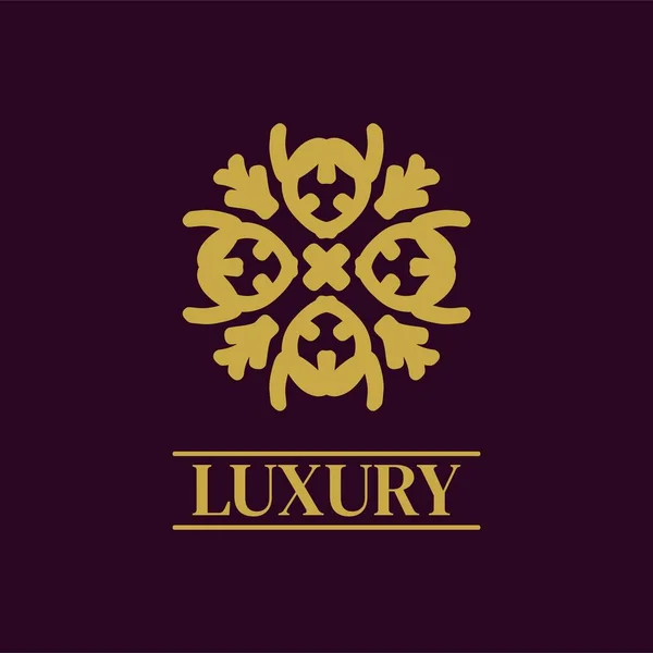 Mandala Logotipo Ornamento Geométrico Design Vetor Ícone Premium Elegante —  Vetores de Stock