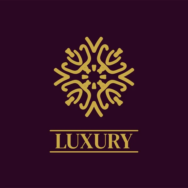 Mandala Logo Ornamento Geometrico Elegante Design Vettoriale Icona Premium — Vettoriale Stock