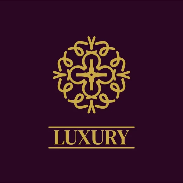 Mandala Logotipo Ornamento Geométrico Design Vetor Ícone Premium Elegante —  Vetores de Stock