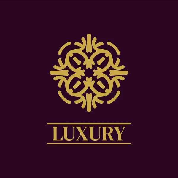 Mandala Logo Ornamento Geometrico Elegante Design Vettoriale Icona Premium — Vettoriale Stock