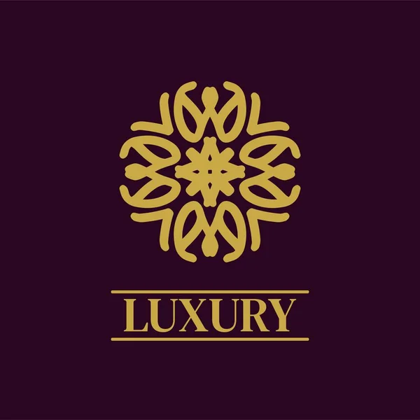 Mandala Logo Ornamento Geometrico Elegante Design Vettoriale Icona Premium — Vettoriale Stock