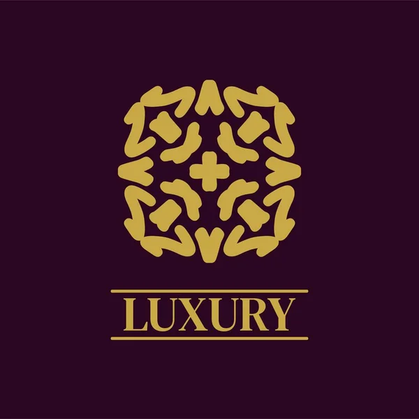 Mandala Logotipo Ornamento Geométrico Design Vetor Ícone Premium Elegante —  Vetores de Stock