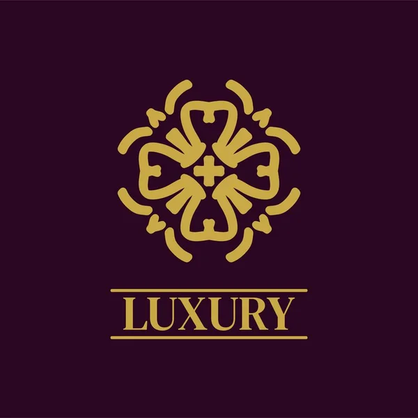 Mandala Logo Ornamento Geometrico Elegante Design Vettoriale Icona Premium — Vettoriale Stock