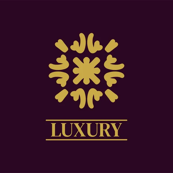 Mandala Logotipo Ornamento Geométrico Design Vetor Ícone Premium Elegante — Vetor de Stock