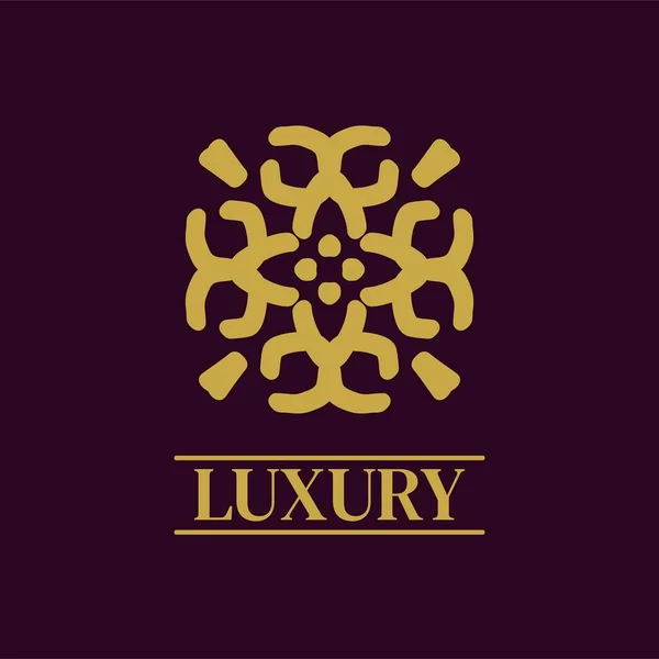 Mandala Logo Ornamento Geometrico Elegante Design Vettoriale Icona Premium — Vettoriale Stock