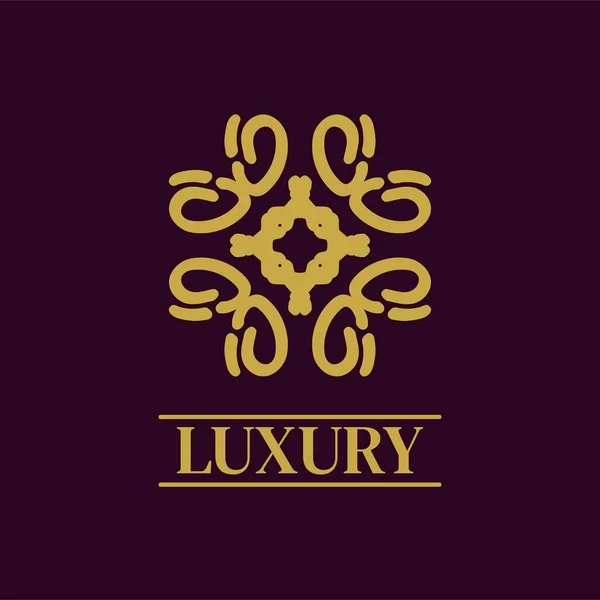 Mandala Geometryczne Logo Ozdoby Elegancki Projekt Wektora Premium Ikony — Wektor stockowy