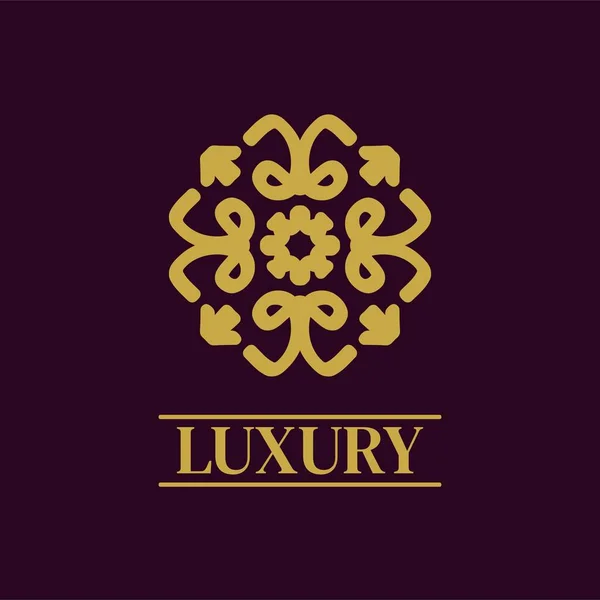 Mandala Logotipo Ornamento Geométrico Design Vetor Ícone Premium Elegante —  Vetores de Stock