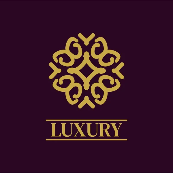 Mandala Logotipo Ornamento Geométrico Design Vetor Ícone Premium Elegante — Vetor de Stock