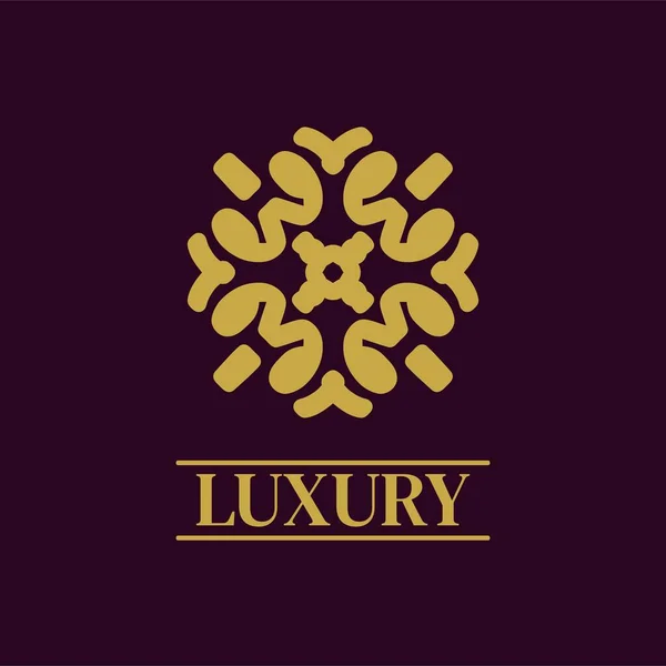 Mandala Logotipo Ornamento Geométrico Design Vetor Ícone Premium Elegante — Vetor de Stock