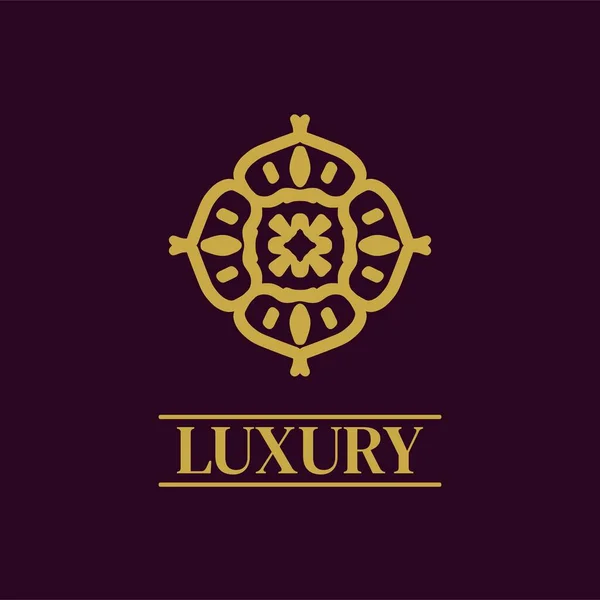 Mandala Logotipo Ornamento Geométrico Design Vetor Ícone Premium Elegante —  Vetores de Stock